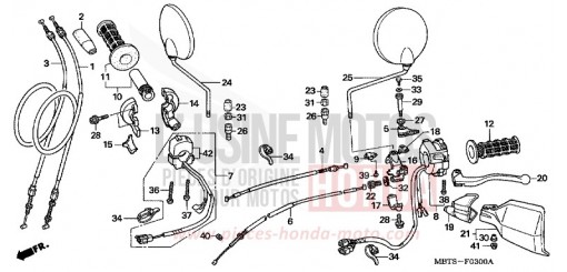 COMMUTATEUR/CABLE/LEVIER XL1000V6 de 2006
